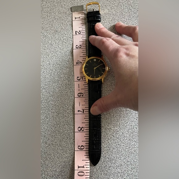 Bulova Crystal Black Croc Embossed Men's Dress Watch - Picture 6 of 8